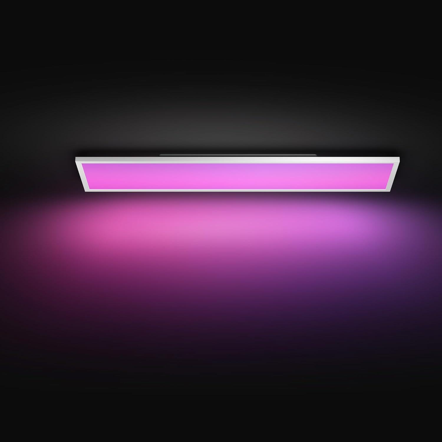 Philips Hue Surimu White & Color Ambiance Panel Deckenlampe 120x30cm, dimmbare Deckenleuchte für das Hue Lichtsystem mit 16 Mio. Farben, steuerbar via App, kompatibel mit Amazon Alexa (Echo, Echo Dot)