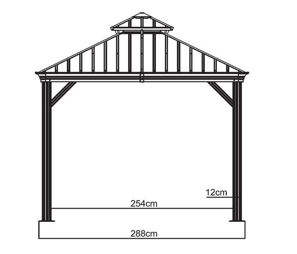 Sojag Outdoor-Pavillon Messina 1012, inkl.