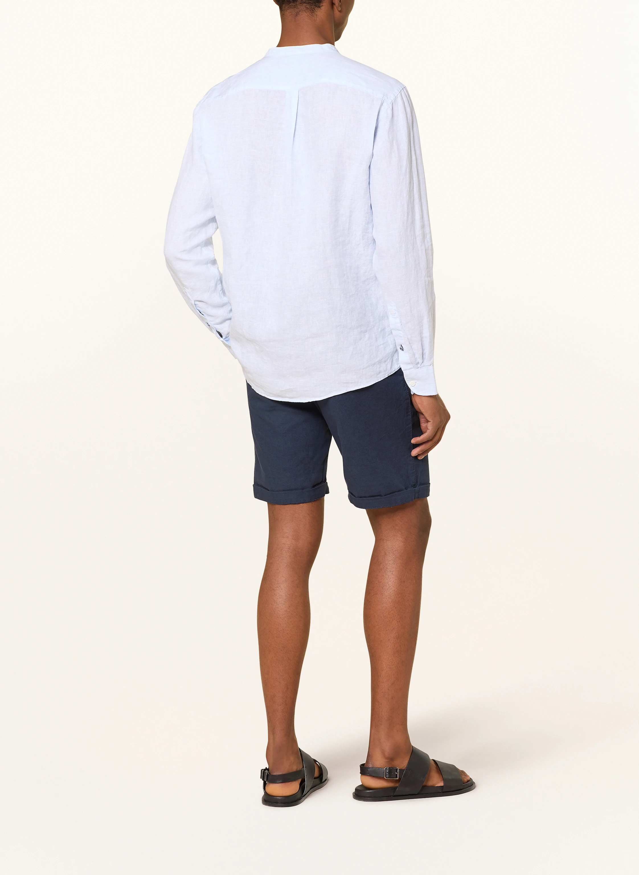 OLYMP Leinenhemd Casual regular fit mit Stehkragen