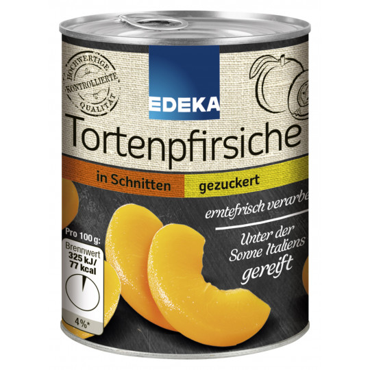 EDEKA Tortenpfirsiche in Schnitten gezuckert klein 225G