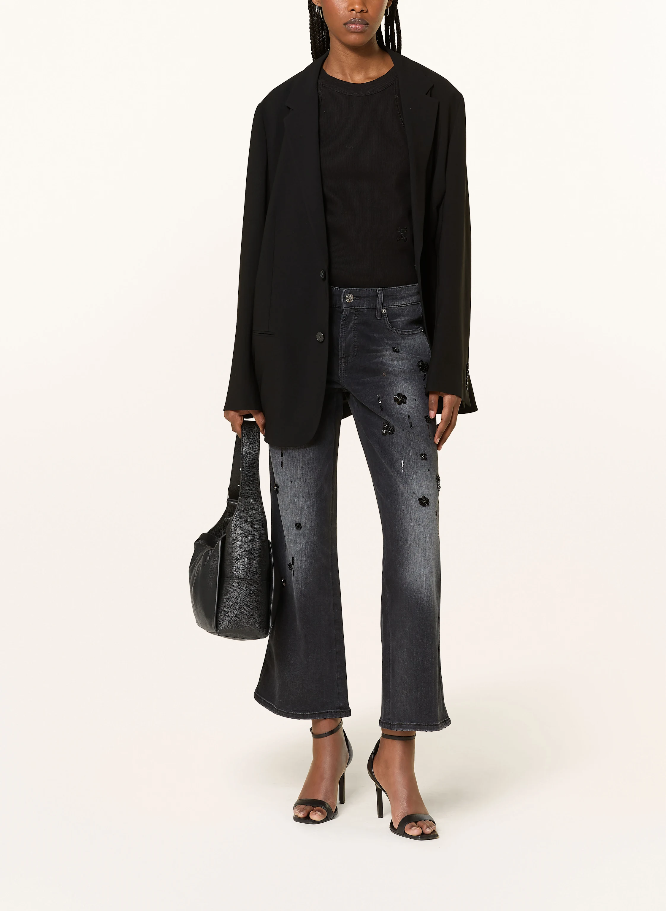CAMBIO Flared Jeans FRANCESCA mit Pailletten