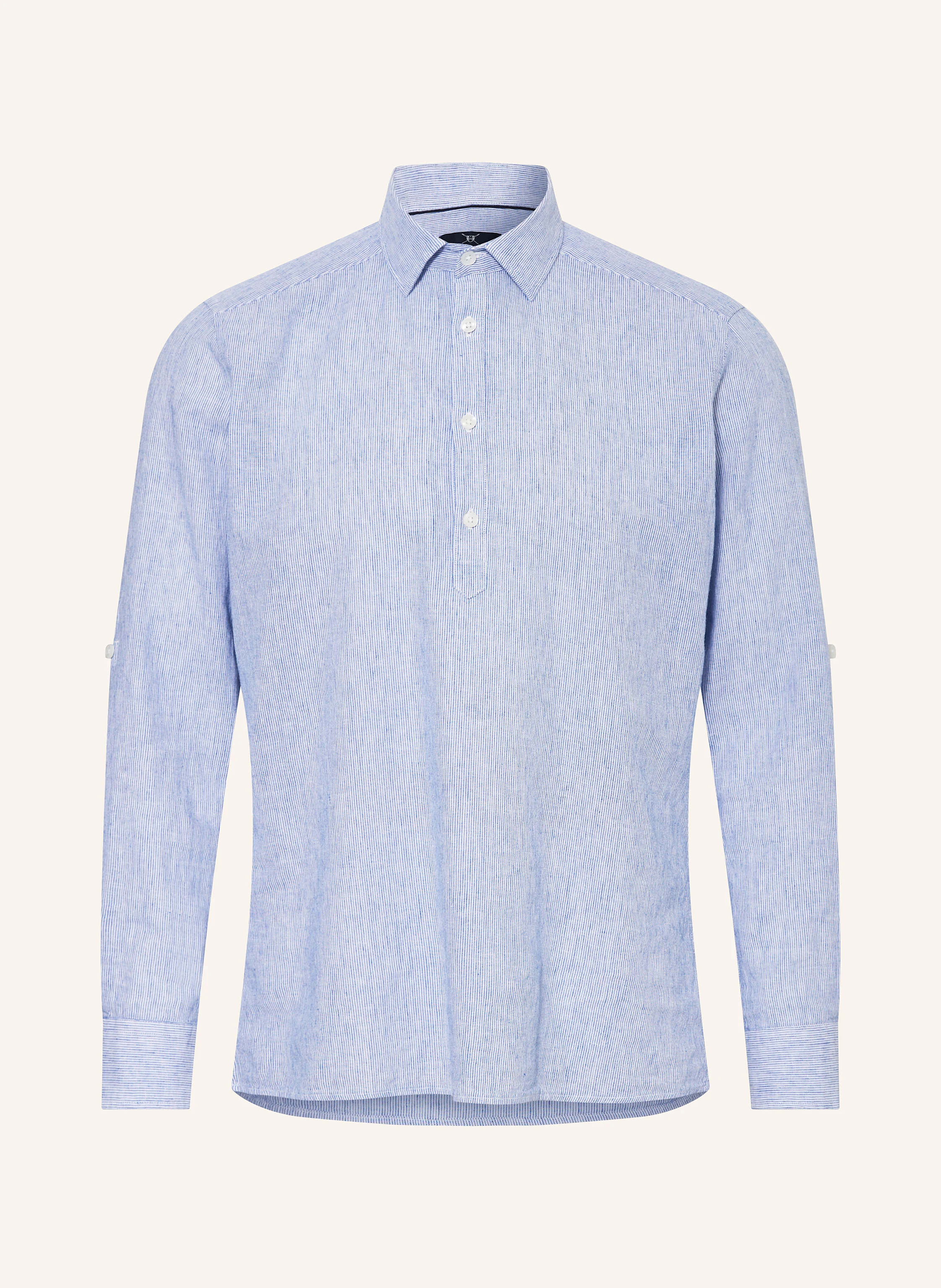 STROKESMAN'S Hemd Modern Fit mit Leinen