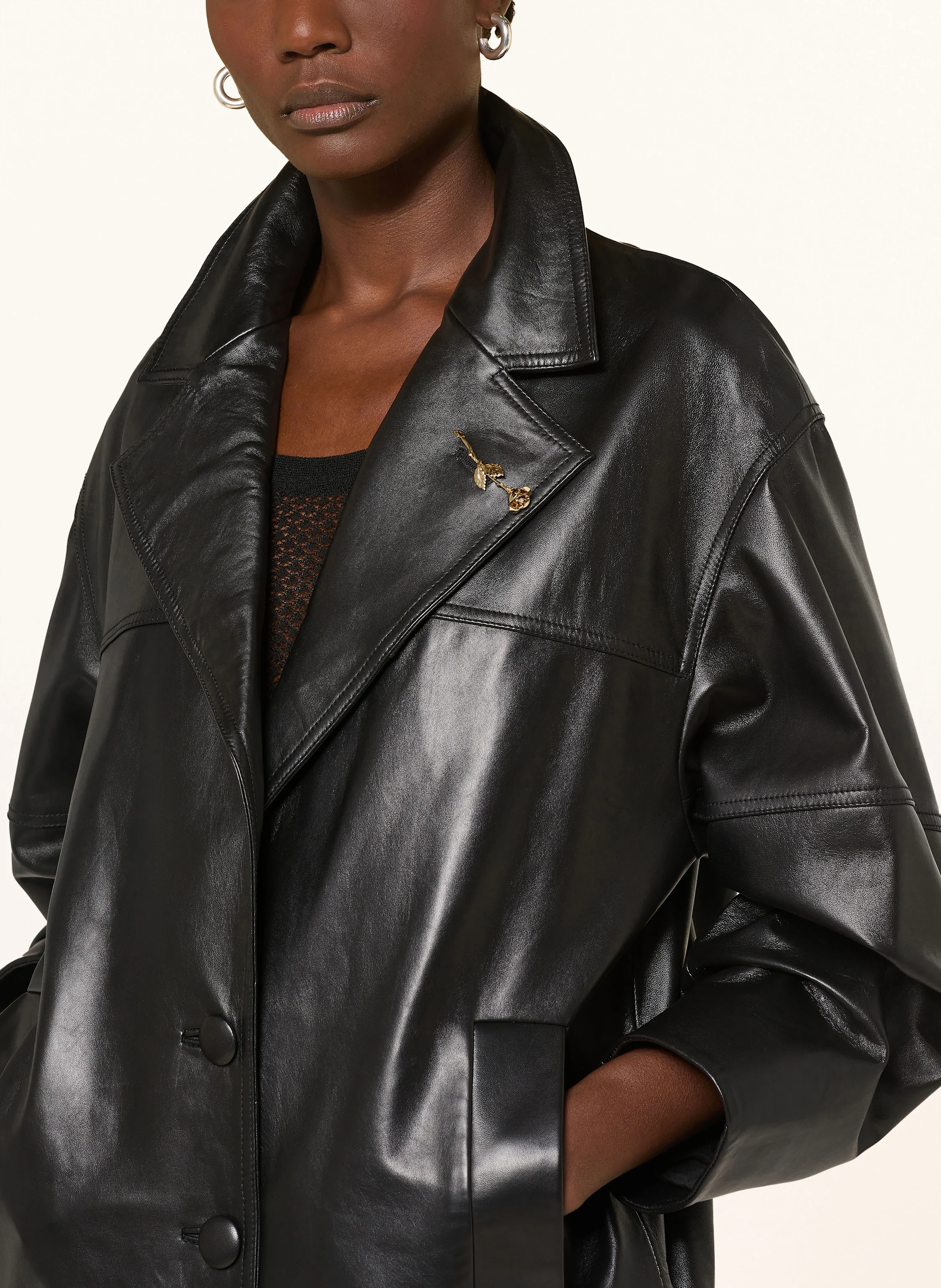 MARELLA Oversized-Lederblazer