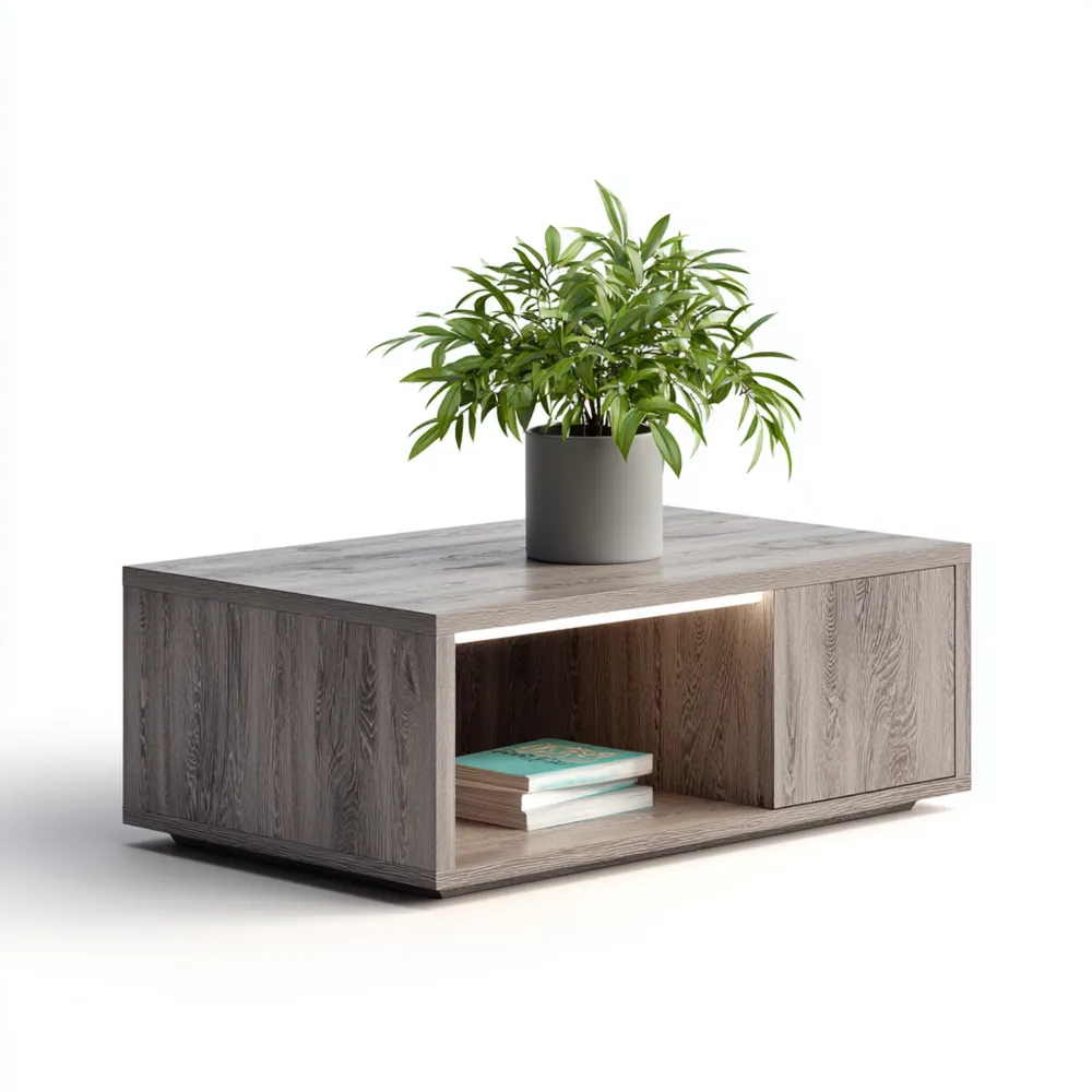Moderner Couchtisch aus Eiche 100x60x45 cm - Grau