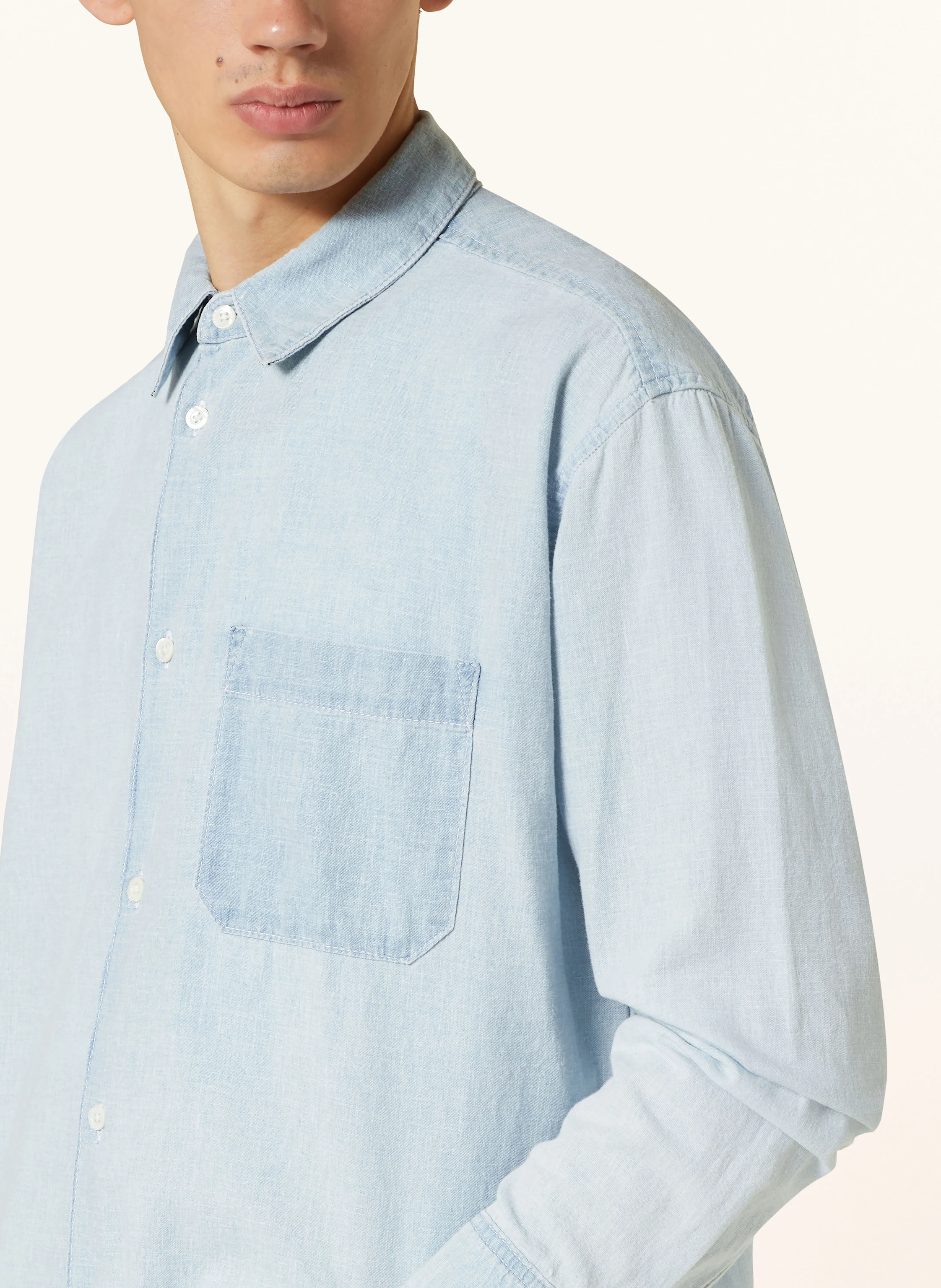 FRAME Jeanshemd Comfort Fit mit Leinen