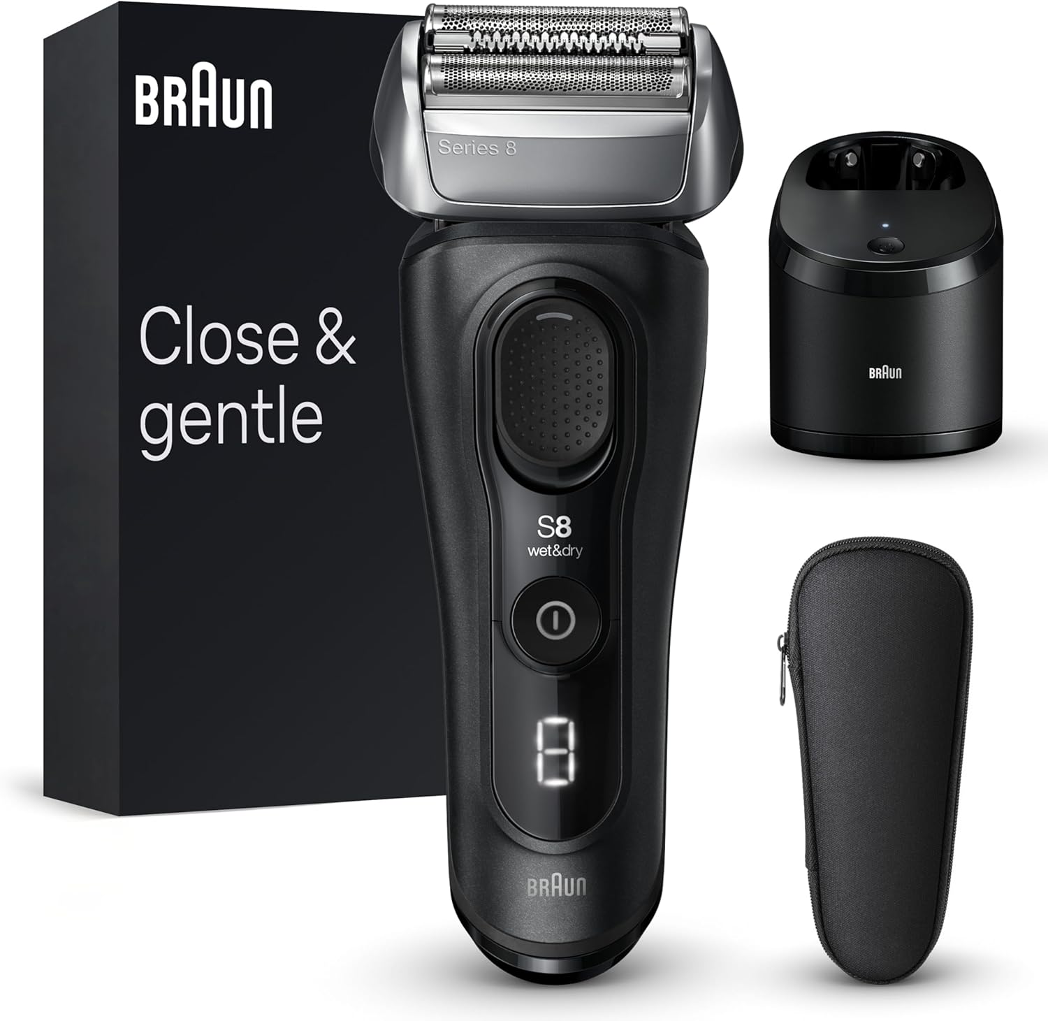Braun Series 8 Herren-Elektrorasierer, 8560 cc, Schwarz