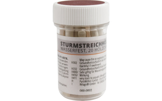 Origin Outdoors Wasserfeste Sturmstreichhölzer in Dose 20 Hölzchen