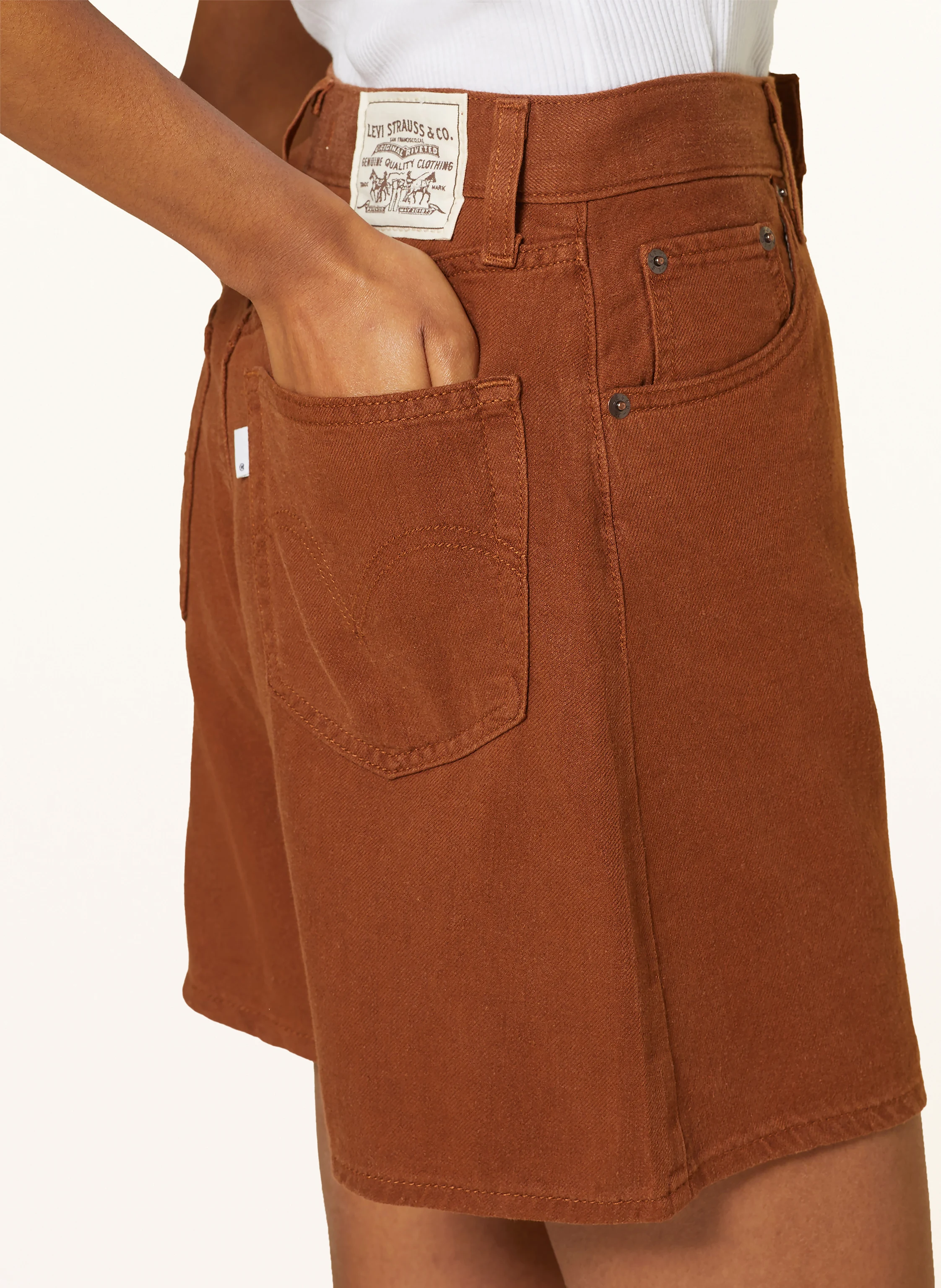 Levi's® Jeansshorts HIGH BAGGY mit Leinen
