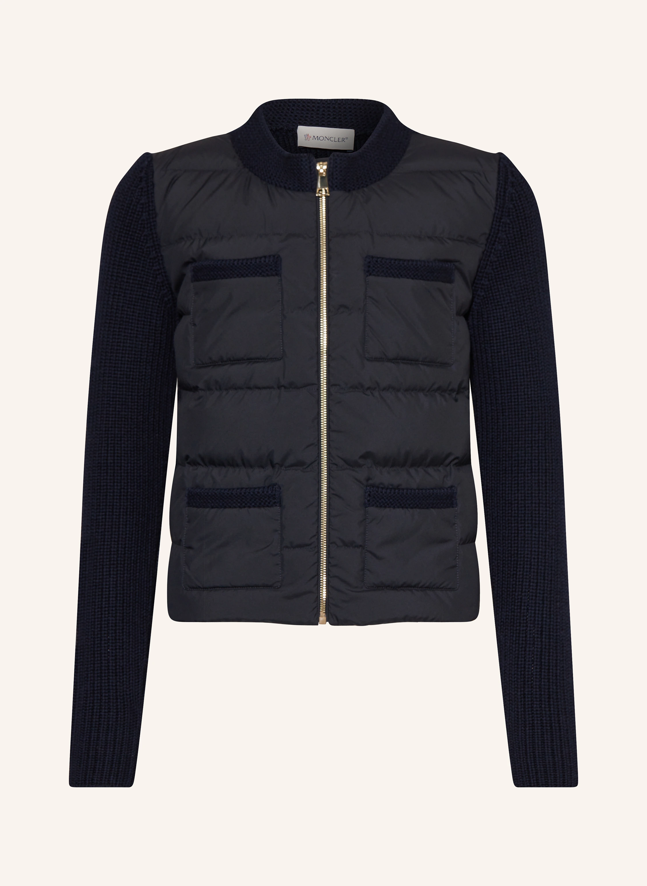 MONCLER enfant Strickjacke im Materialmix