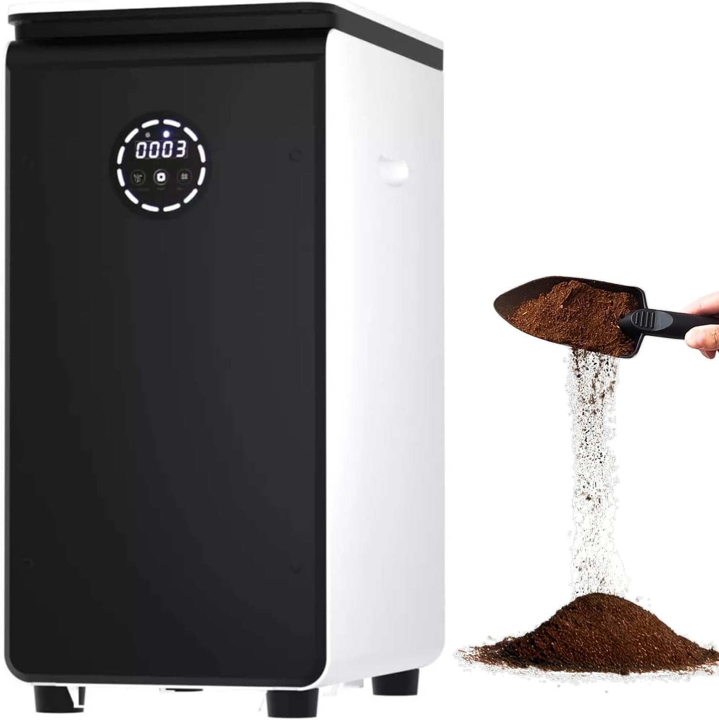 GEME 19L Elektrischer Komposter Küche, Weltweit erste Smarte Bio Kompostier Maschine, Dauerhafter Filter, Echte Kompostierung, Food Cycler, zu Organischem Kompost Werden, Elektrischer Kompostbehälter