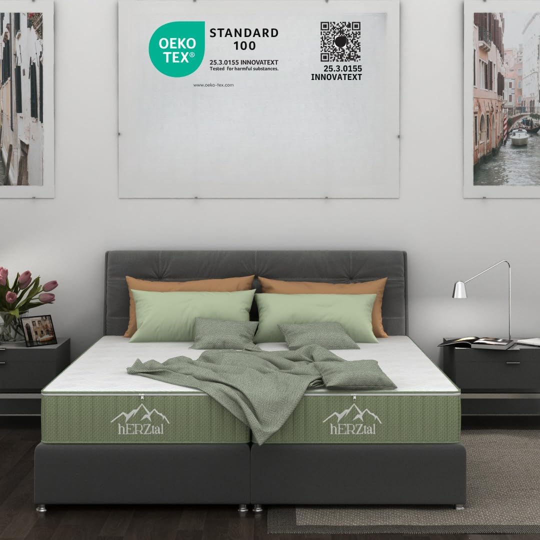 7-Zonen Taschenfederkernmatratze 90x190 cm – 18 cm hoch, All in One, punktelastisch & atmungsaktiv, Sommer-/Winterseite, Bezug abnehmbar & 60 °C waschbar, Zertifiziert