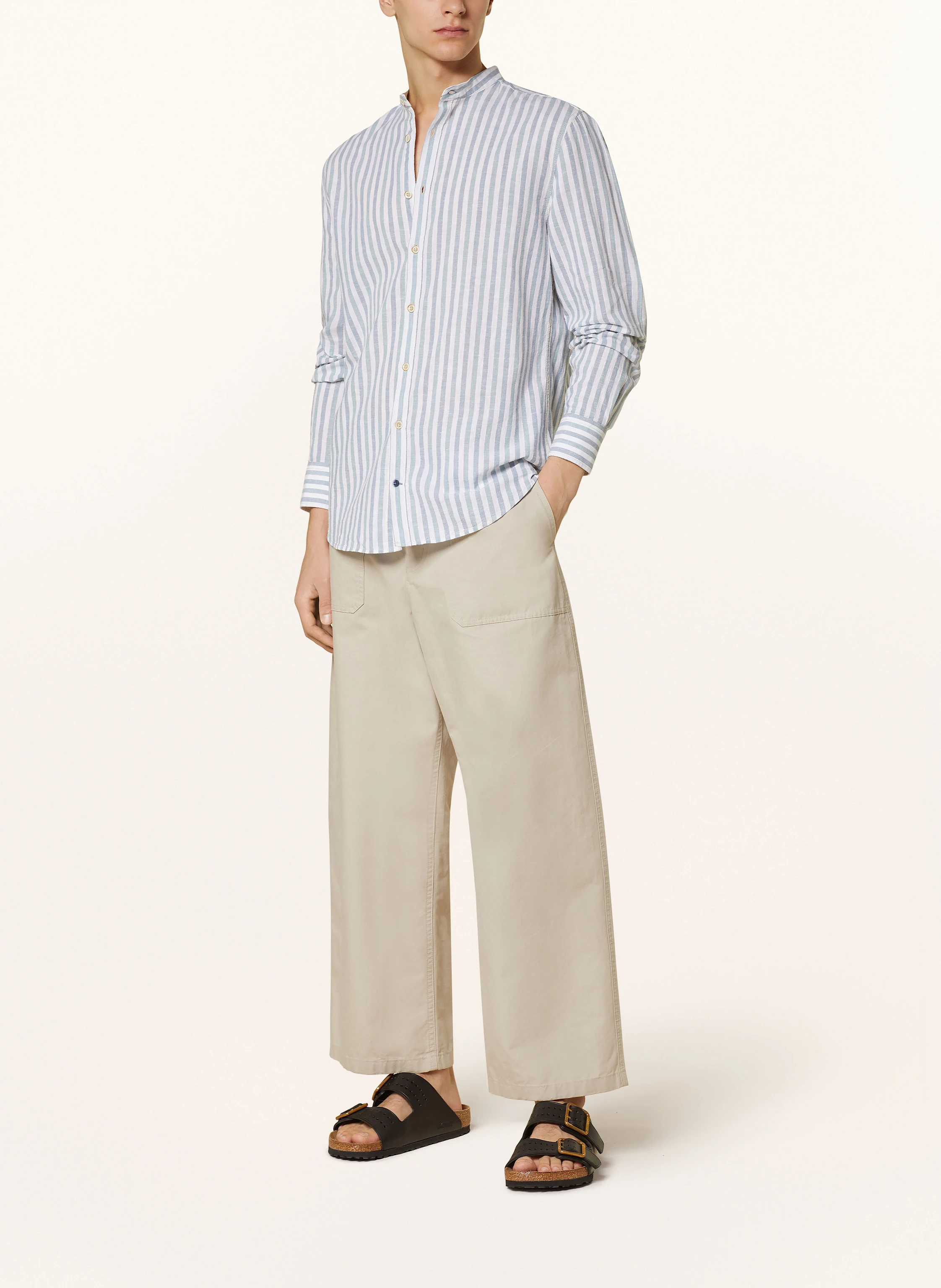 COLOURS & SONS Hemd Slim Fit mit Leinen