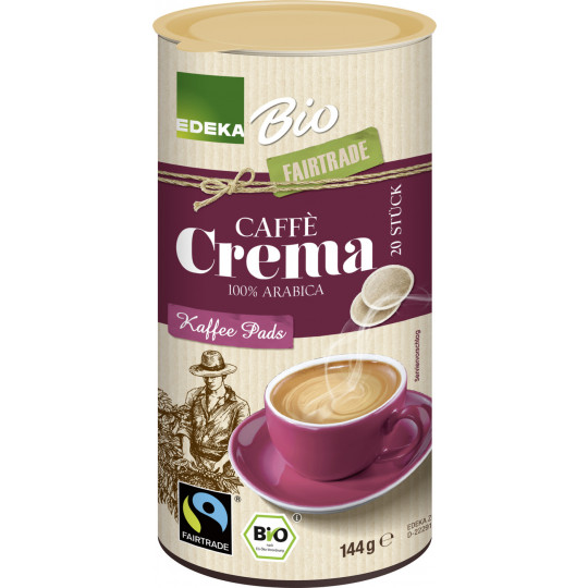 EDEKA Bio Kaffeepads Fairtrade 20ST 144G