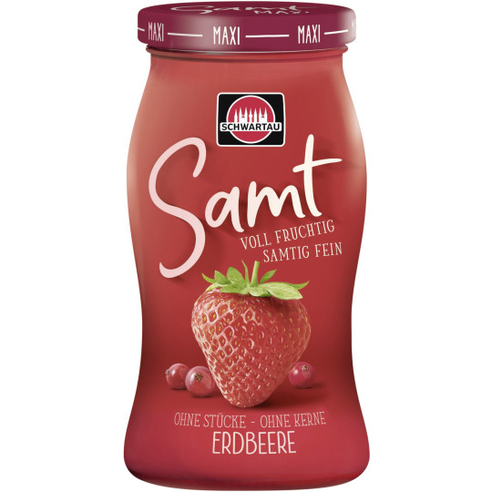 Schwartau Samt Erdbeere Maxiglas 465G