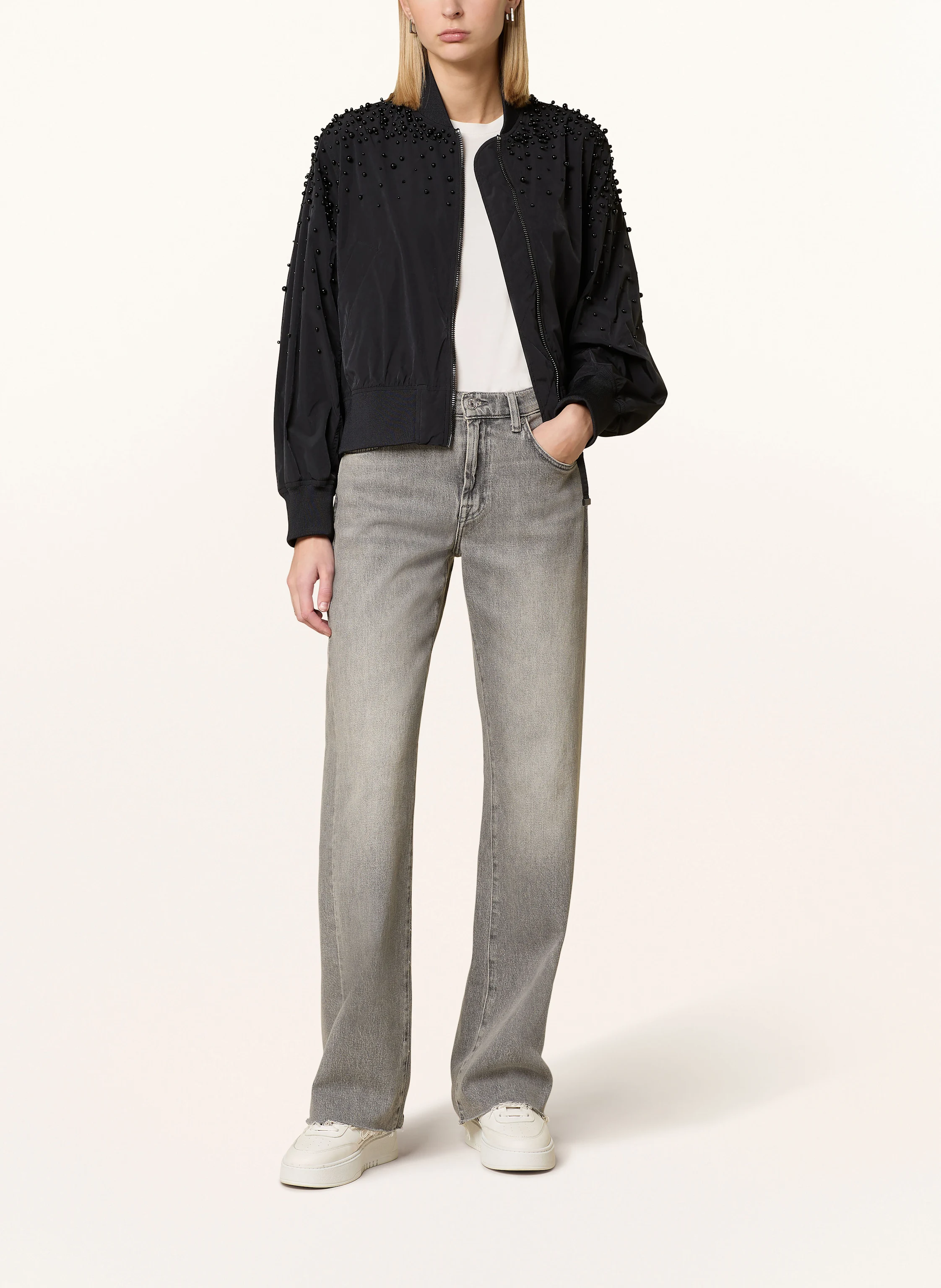 BLONDE No.8 Blouson SUSAN mit Schmuckperlen