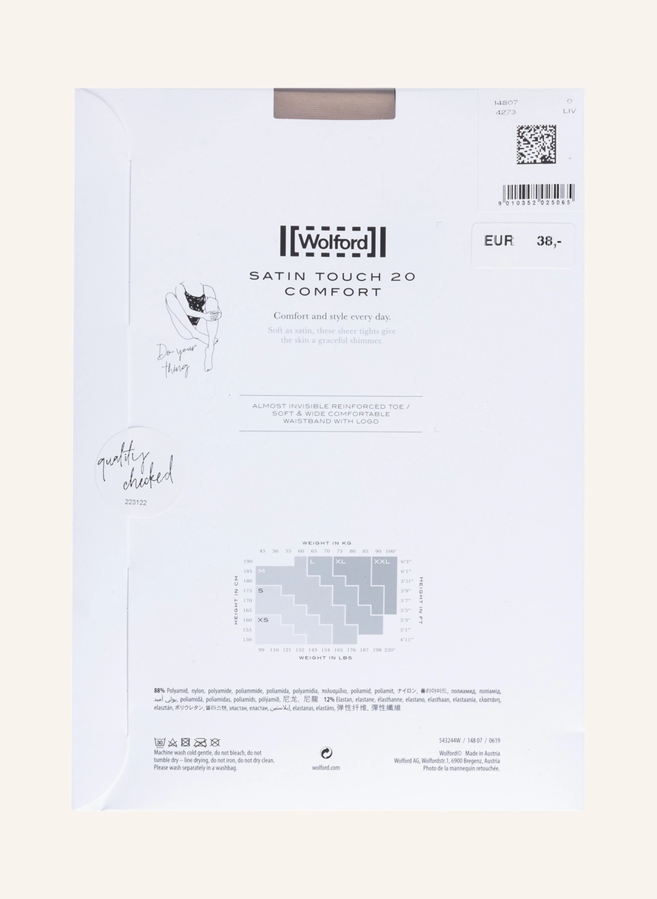 Wolford 3er-Pack Feinstrumpfhosen SATIN TOUCH COMFORT