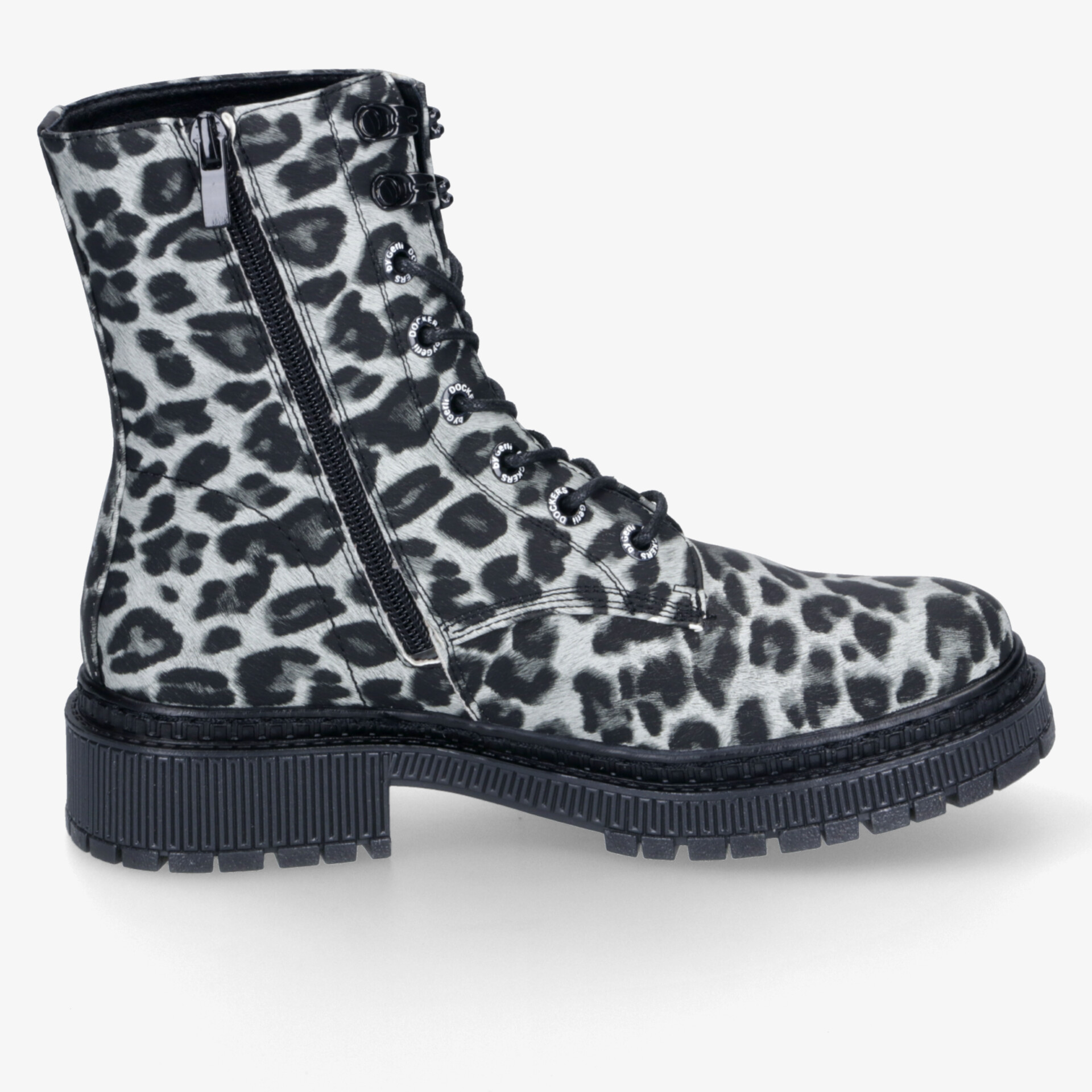 Dockers Damen Schnürstiefeletten grau