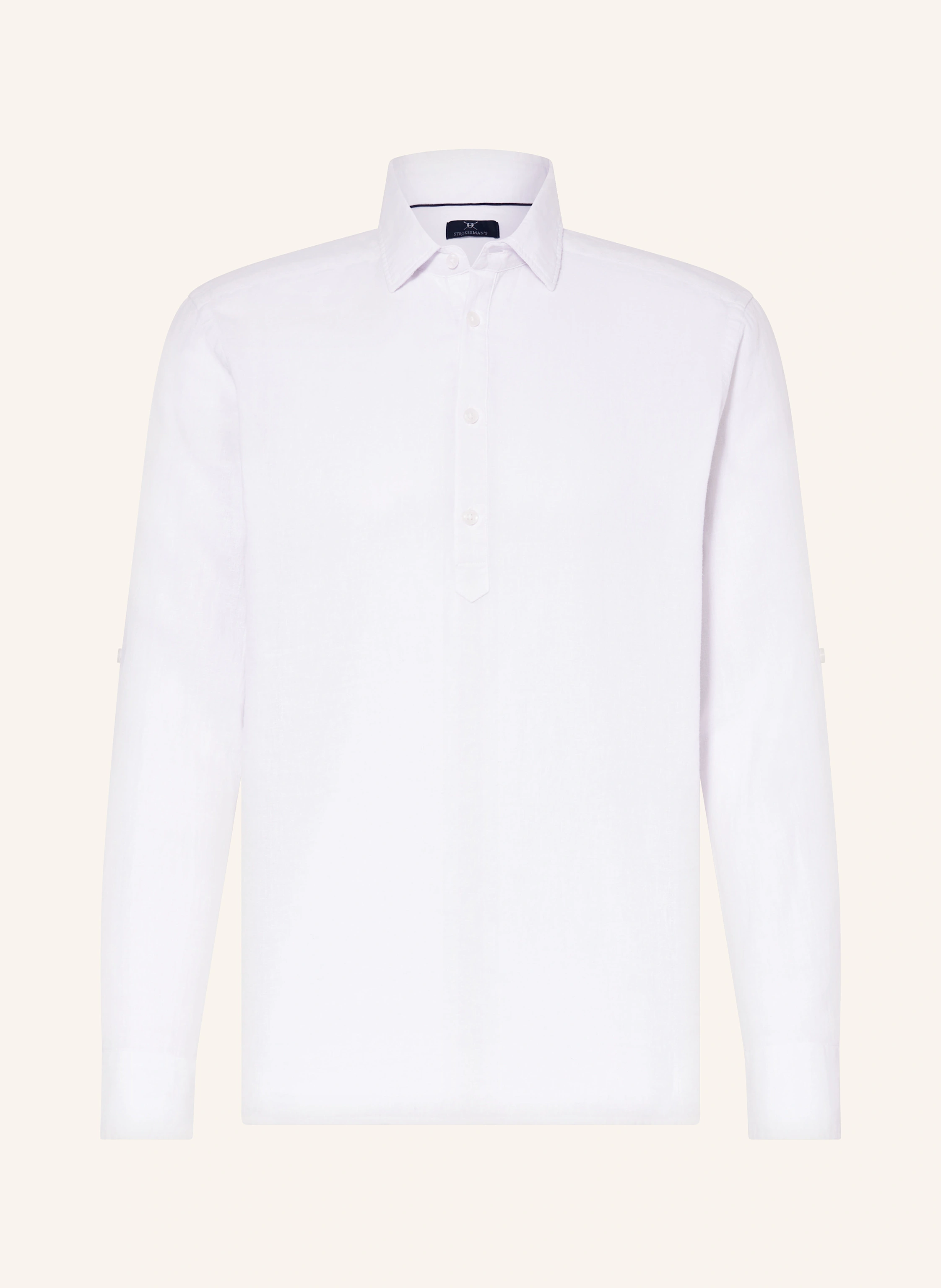 STROKESMAN'S Hemd Modern Fit mit Leinen