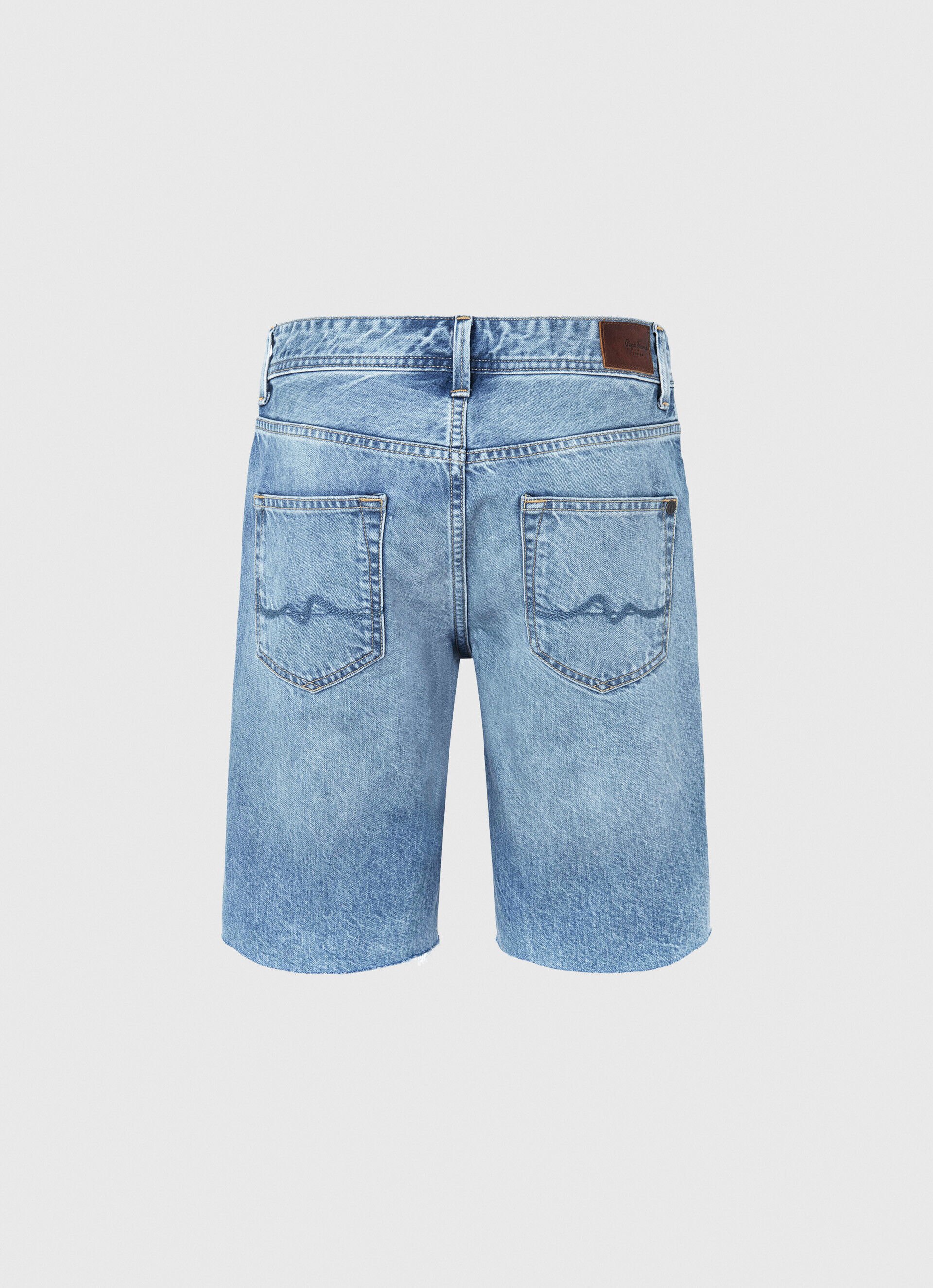 Bermuda jeans de corte relaxado - jeans