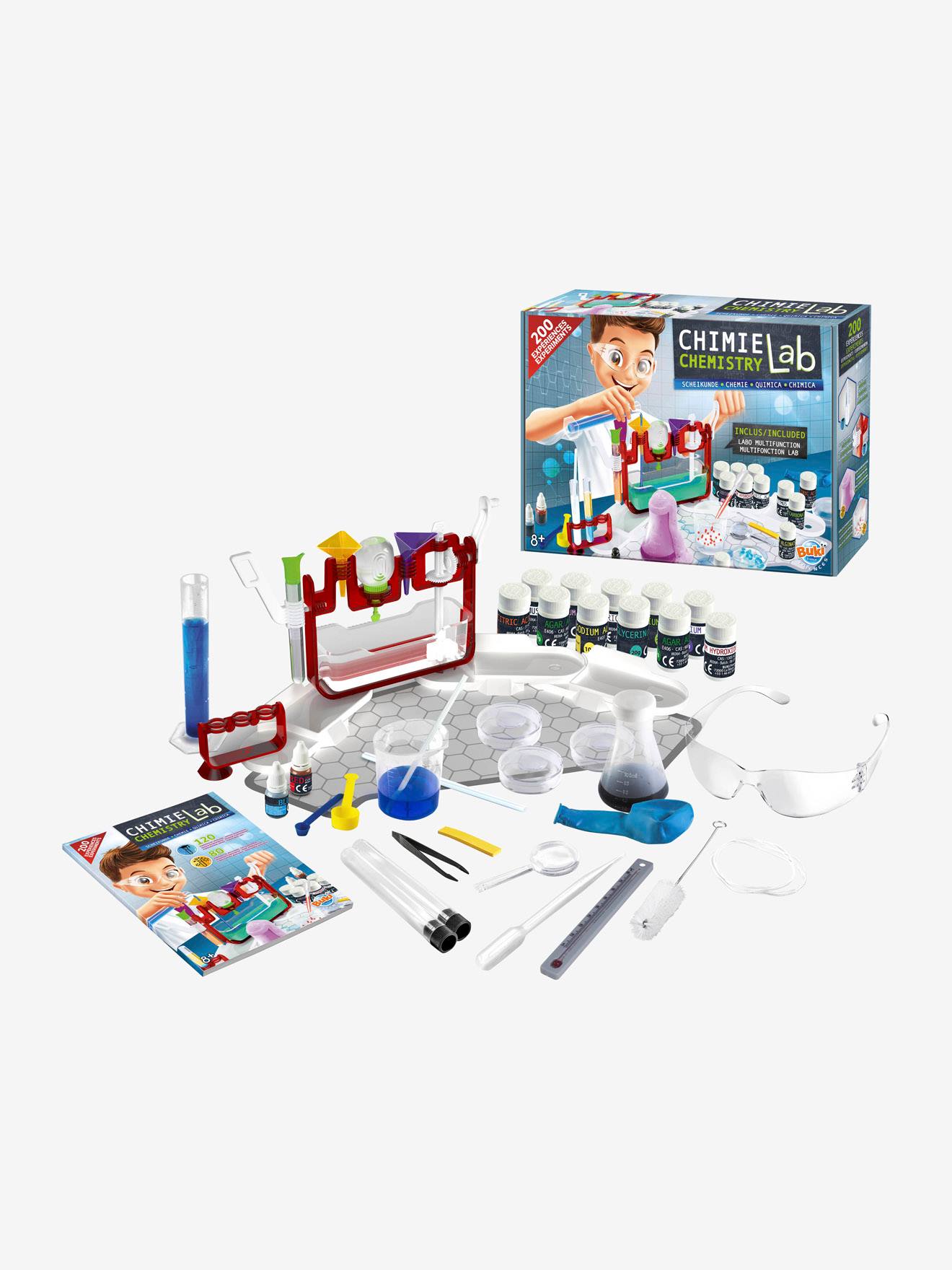 Laboratório de Química Buki com 200 experimentos azuis