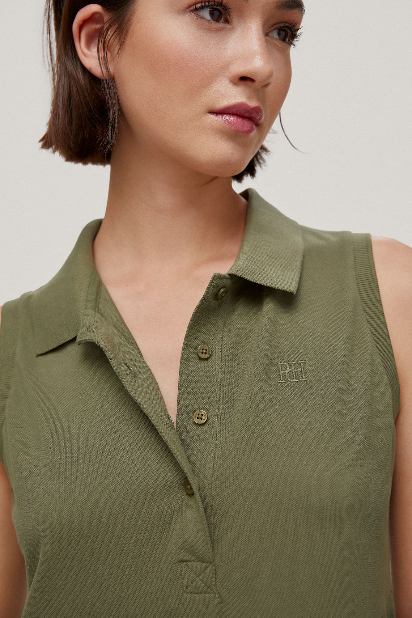Vestido polo volantes - Verde