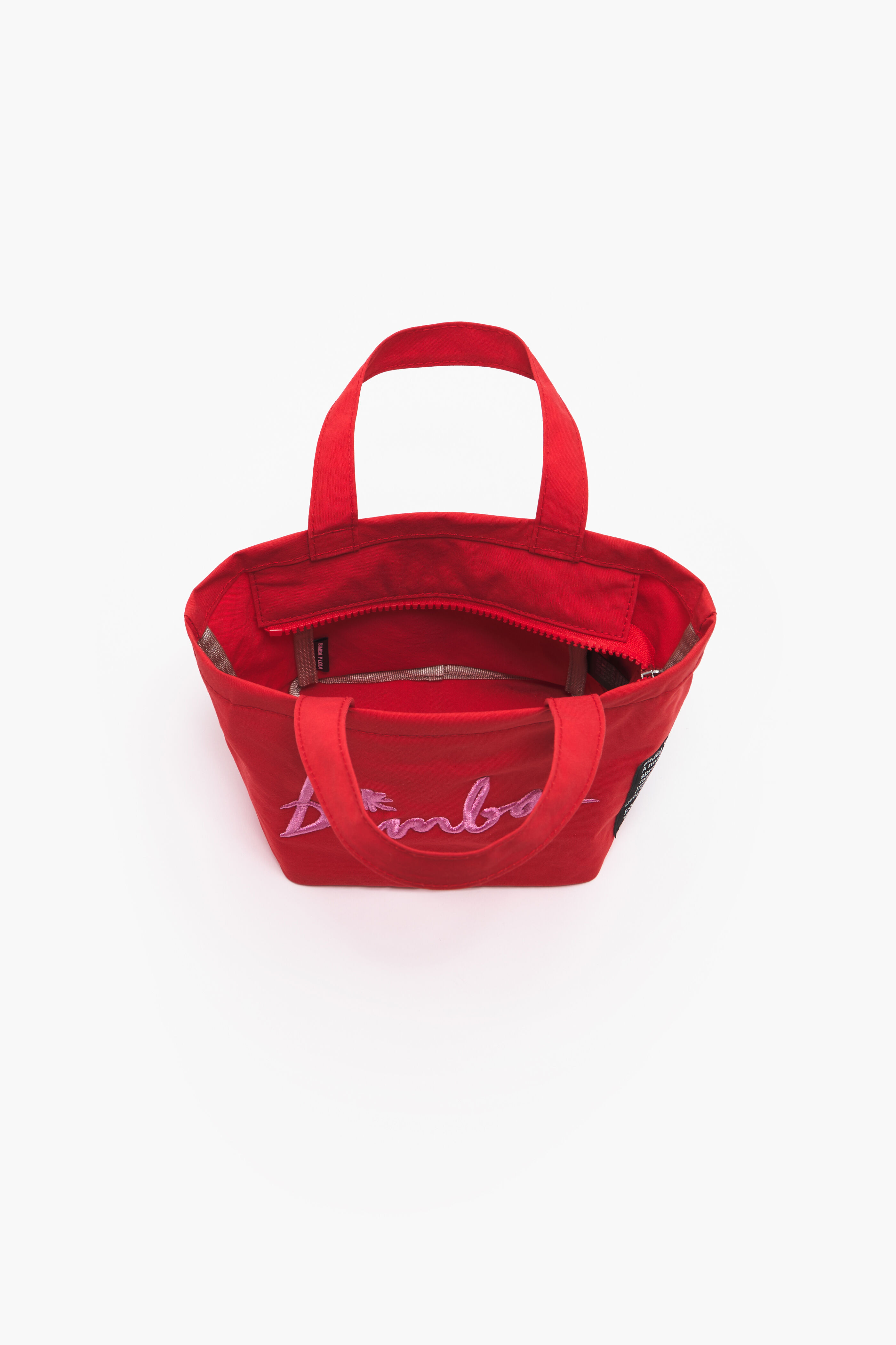 Bolsa mini trapezoidal de náilon vermelho