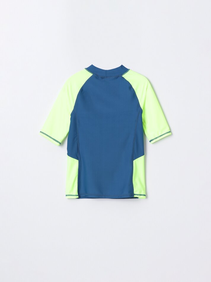 Camiseta estampada com proteção solar UPF 50 - Verde Pato