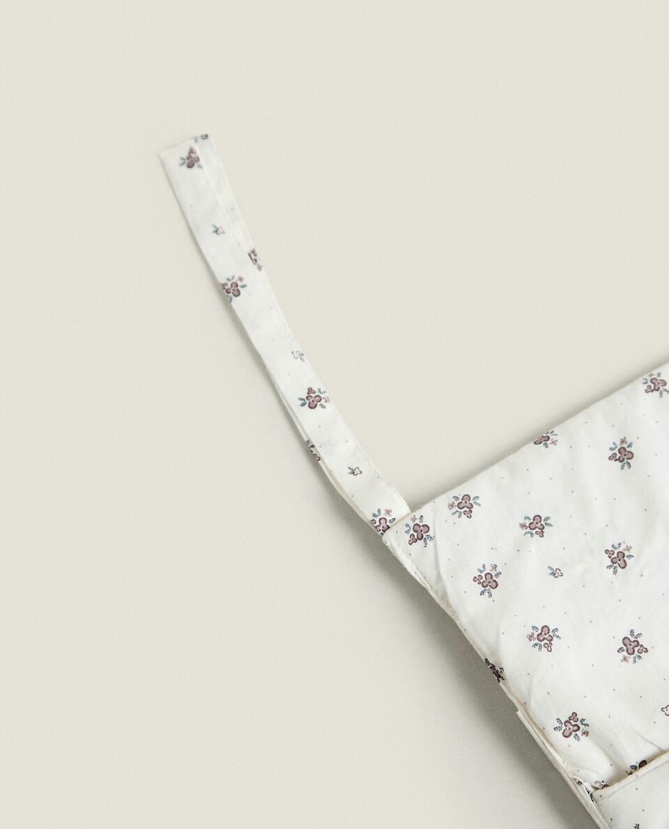 ORGANIZADOR INFANTIL DE ALGODÃO COM ESTAMPA FLORAL