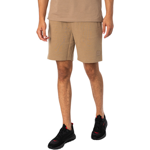 BOSS - Shorts Deportivos Diz Marrón