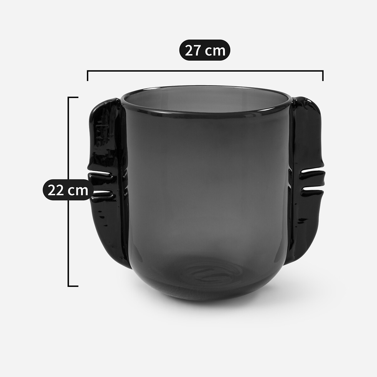 AM.PM<br>Vaso de vidro soprado à mão, 20 cm de altura, Limno