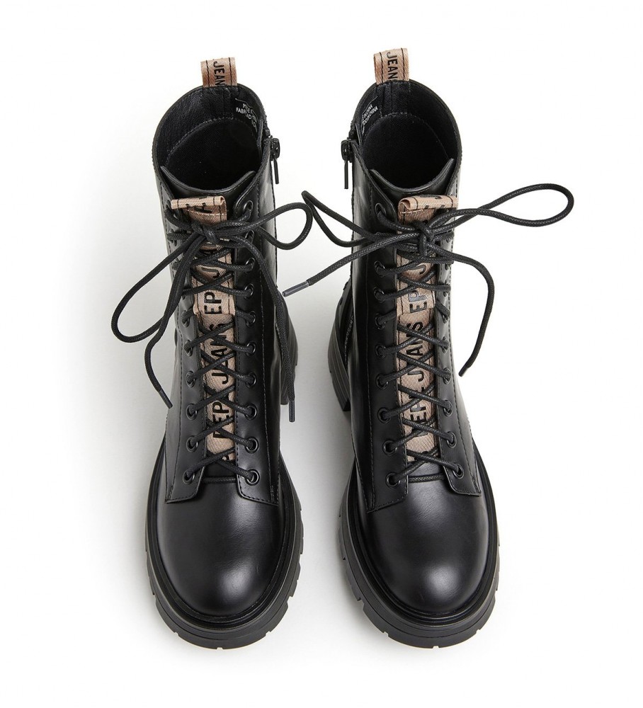 Botas pretas de cano curto Pepe Jeans Soda Block