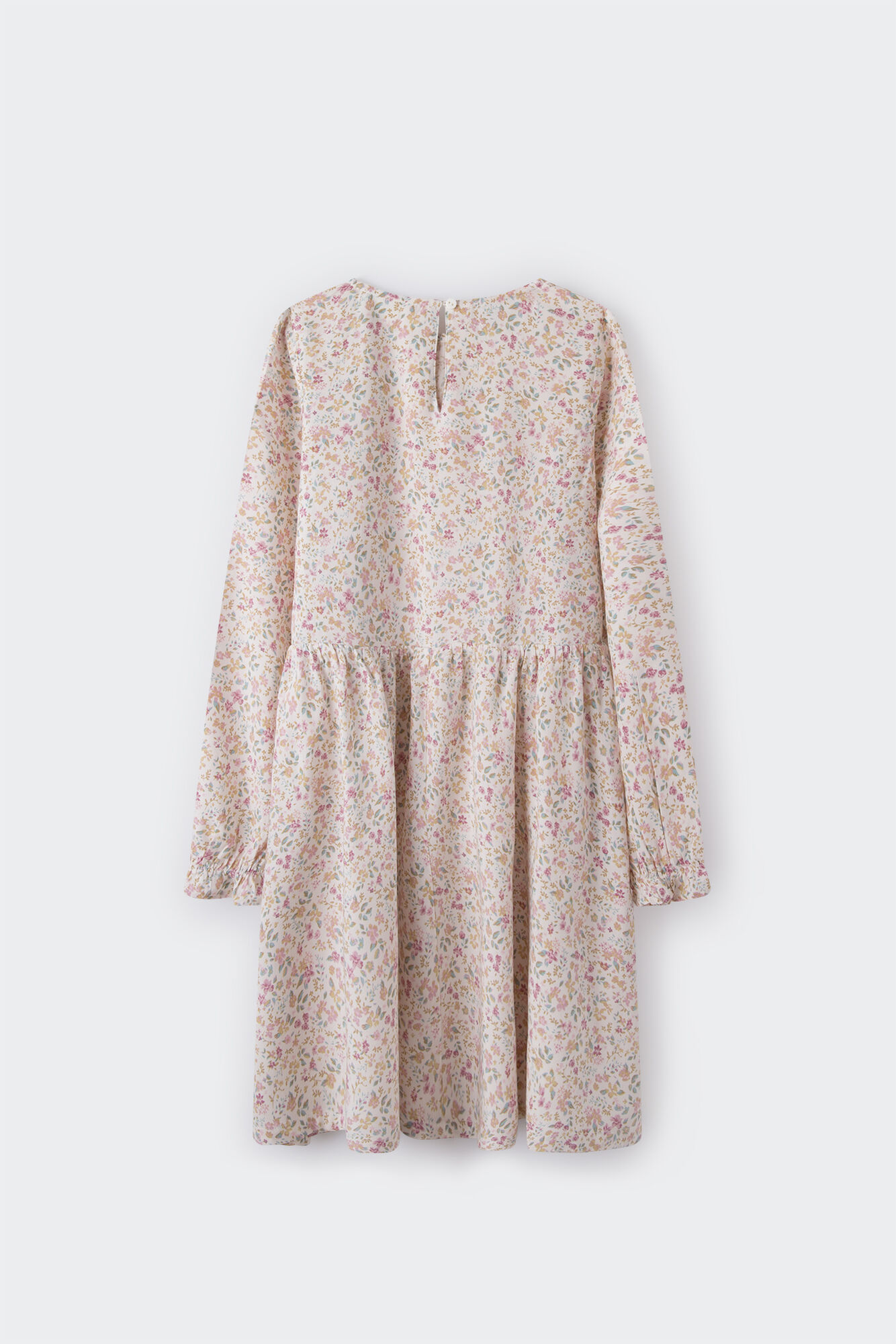 Vestido floral bege para meninas