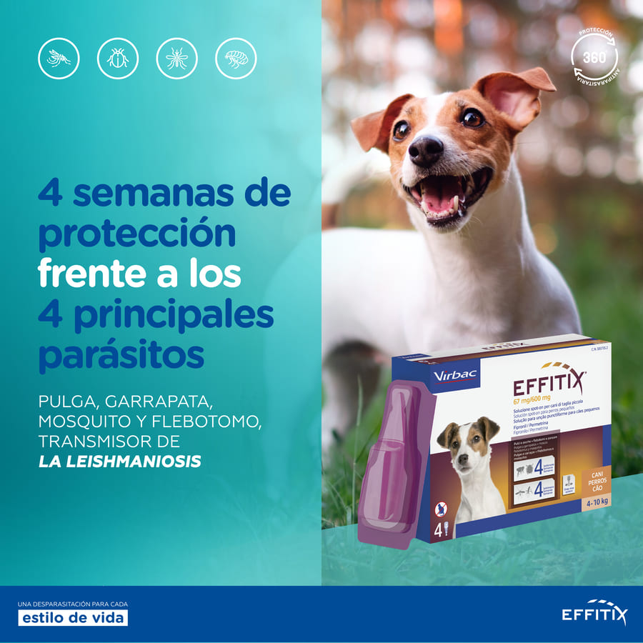 Pipetas antiparasitárias Effitix para cães