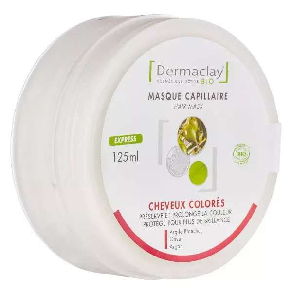 Máscara capilar orgânica Dermaclay para cabelos coloridos 125ml