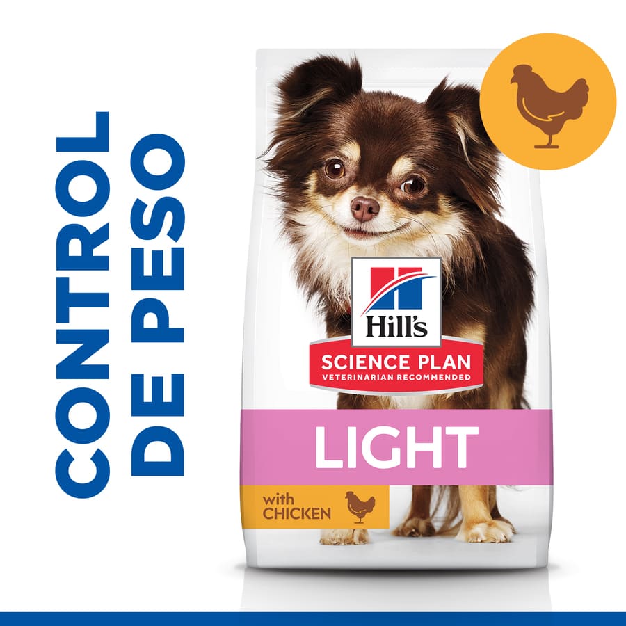 Ração Hill's Science Plan Light Adult para Cães de Pequeno e Pequeno Porte com Sabor de Frango