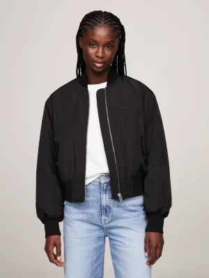 Jaqueta bomber acolchoada com logo tonal