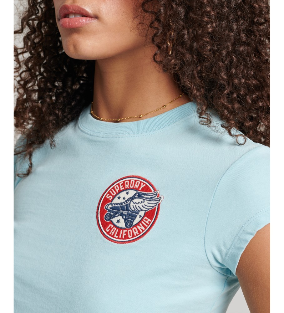 Camiseta Superdry Vintage Roll With It azul