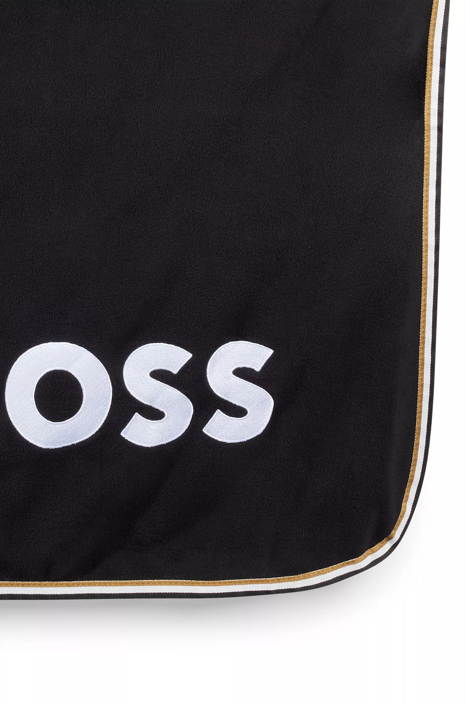 Manta de lã polar BOSS Black-Equestrian de secagem rápida com logotipo contrastante.