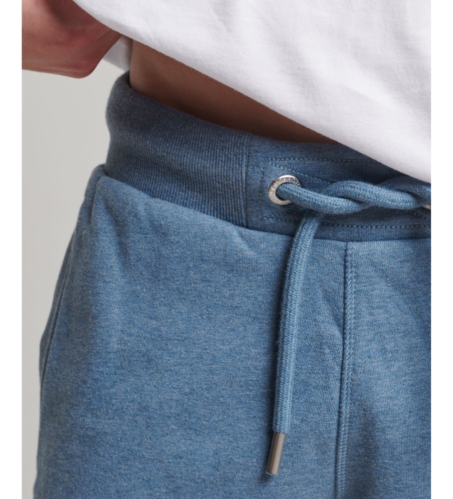 Shorts de malha Superdry Vintage com logo bordado azul
