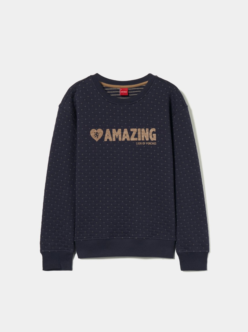 Sweater de malha com estampado
