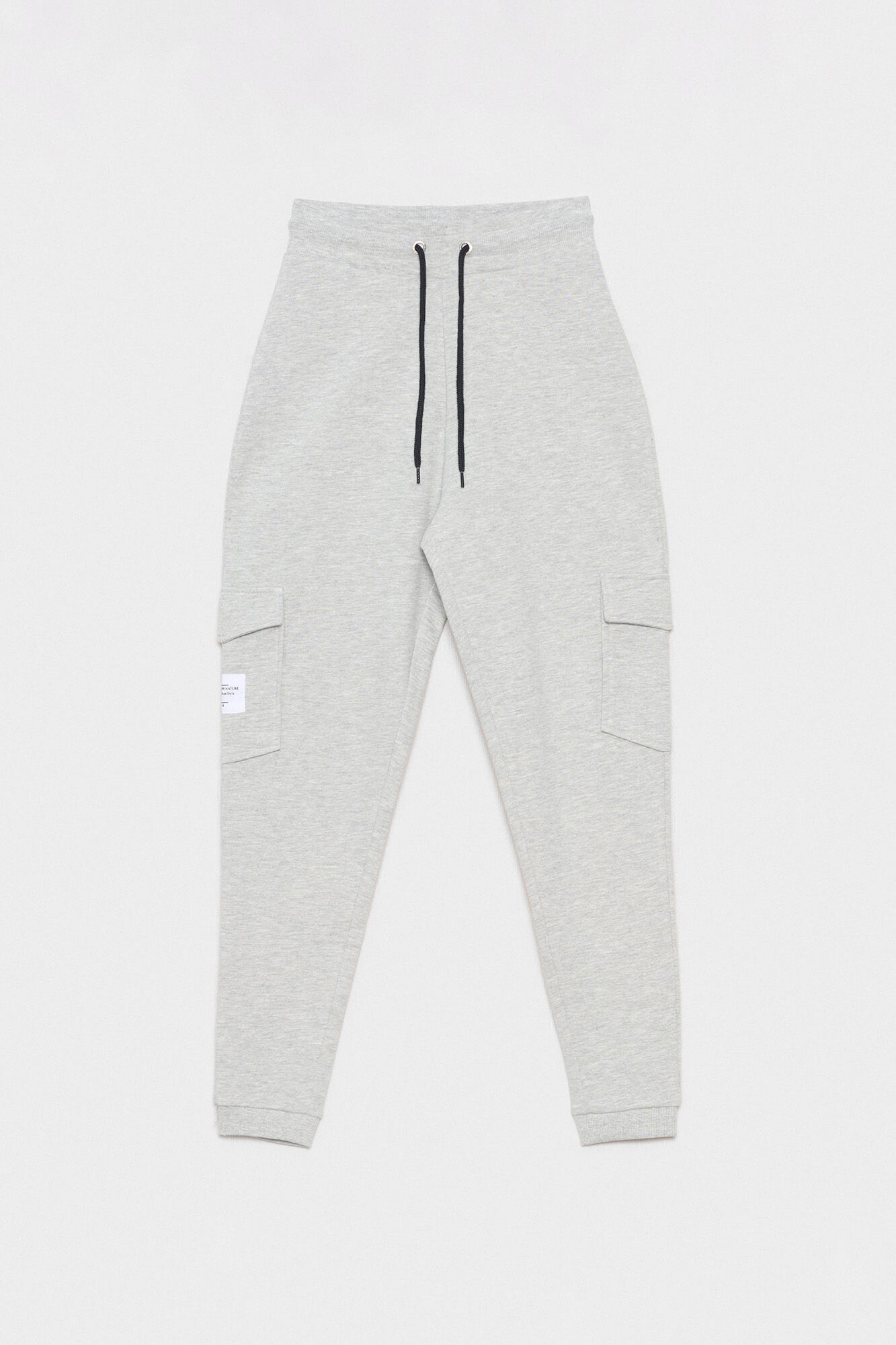 Calça jogger cargo de lã