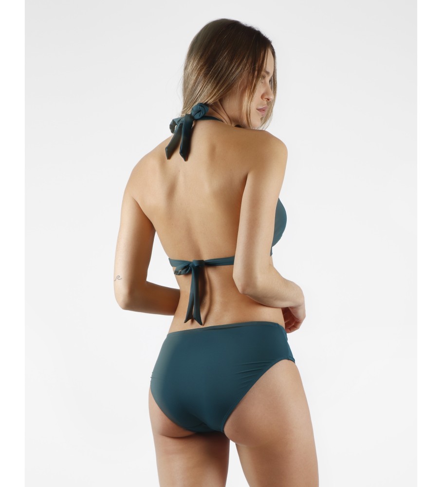 Admas Biquíni Halter Shell verde