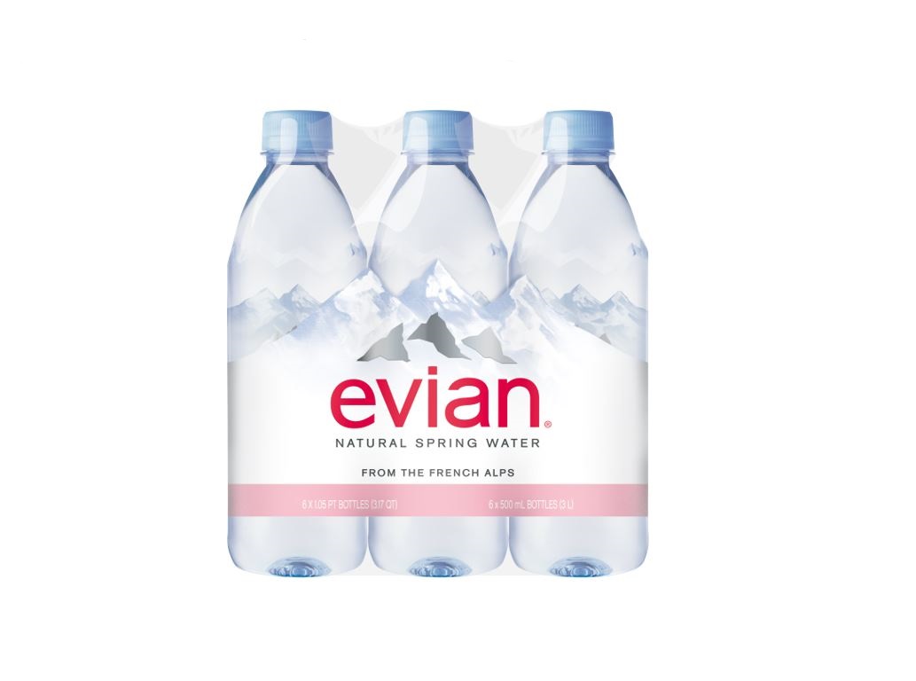 ÁGUA EVIAN MINERAL NATURAL PET 6X0.5L
