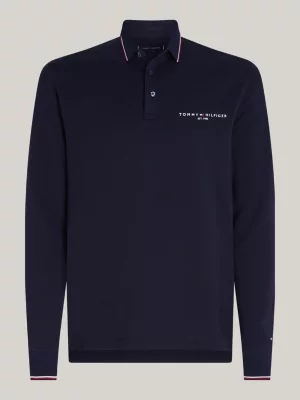 Polo Slim de Manga Comprida com Detalhe Exclusivo