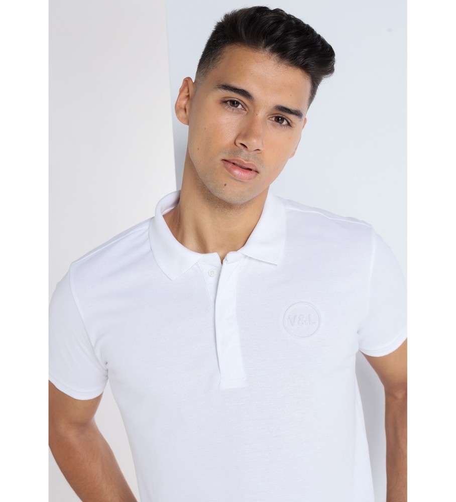 Camisa polo de manga curta branca Victorio & Lucchino, V&L