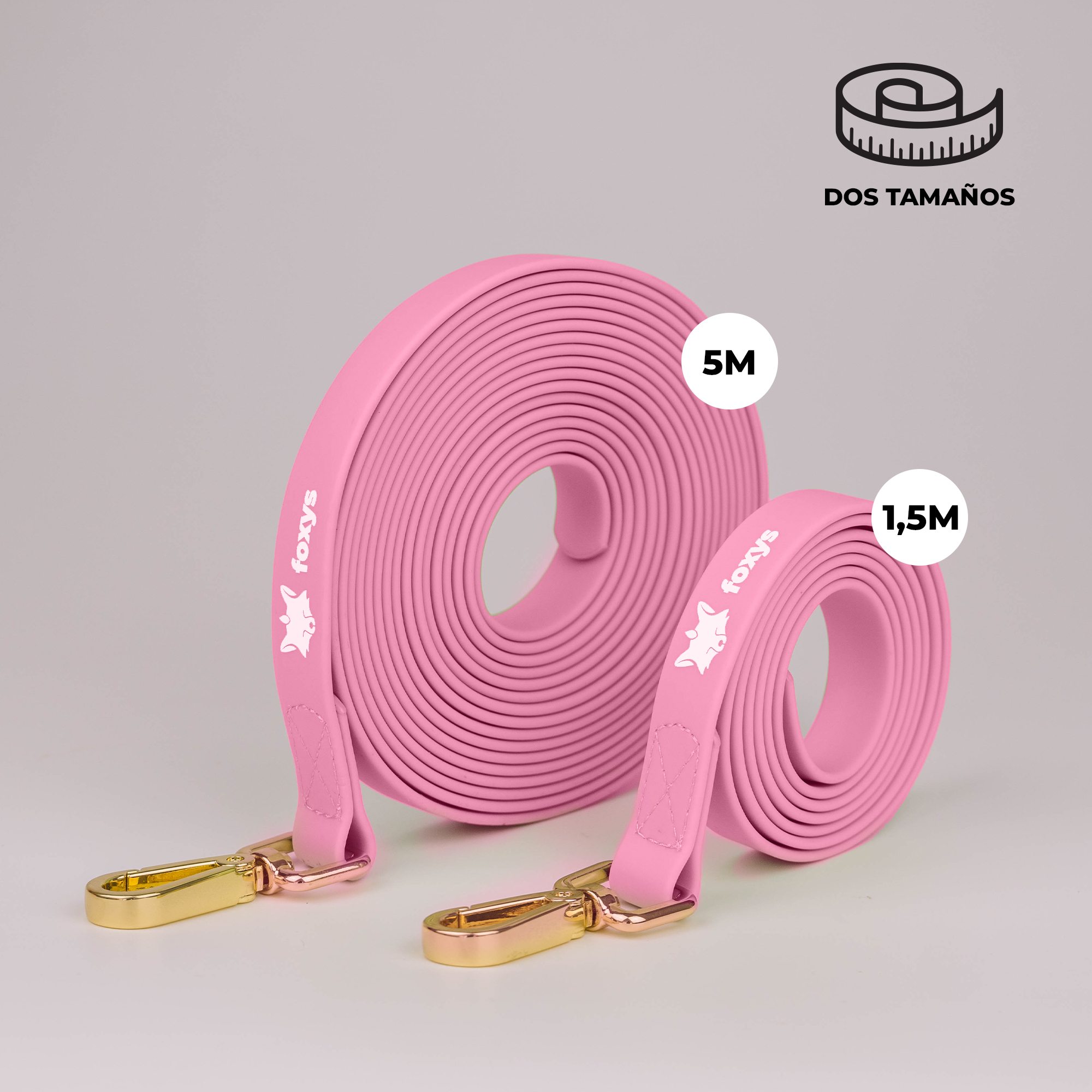 Guia de Treinamento Foxys Freedom para Cães - Rosa, Resistente a Mordidas, Impermeável, Elegante e Muito Fácil de Limpar