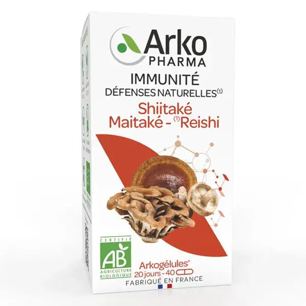 Arkopharma Arkogélules Shitake Maitake Reishi Orgânico 40 cápsulas