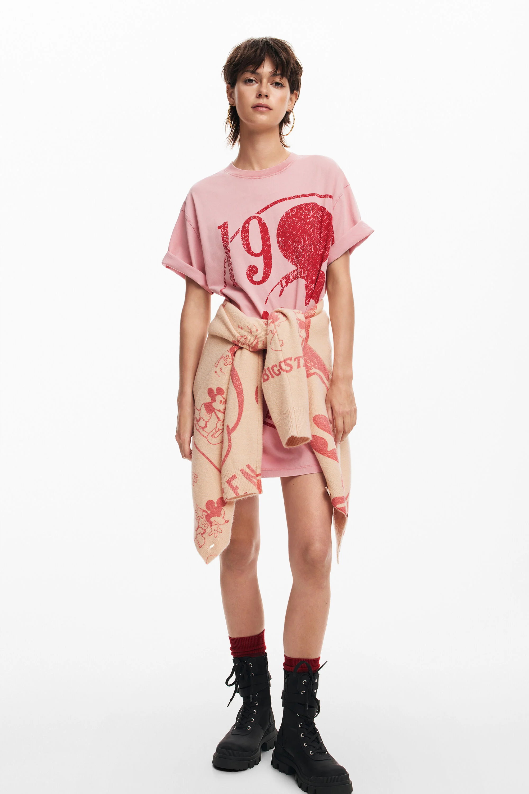 Vestido curto Mickey Mouse