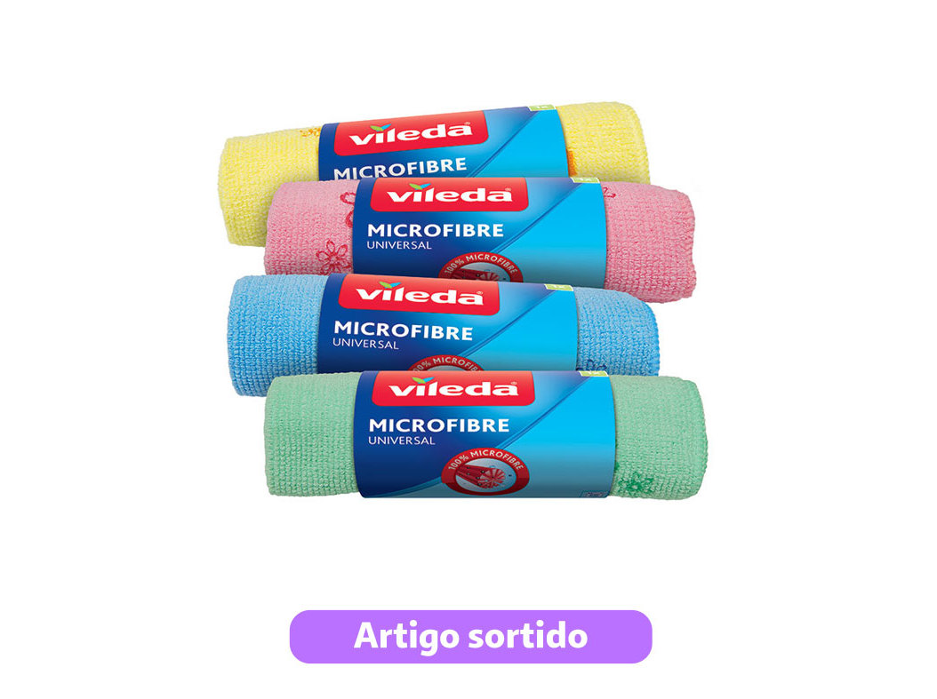 TOALHA VILEDA MICROFIBRAS 1 UNIDADE CORES SORTIDAS