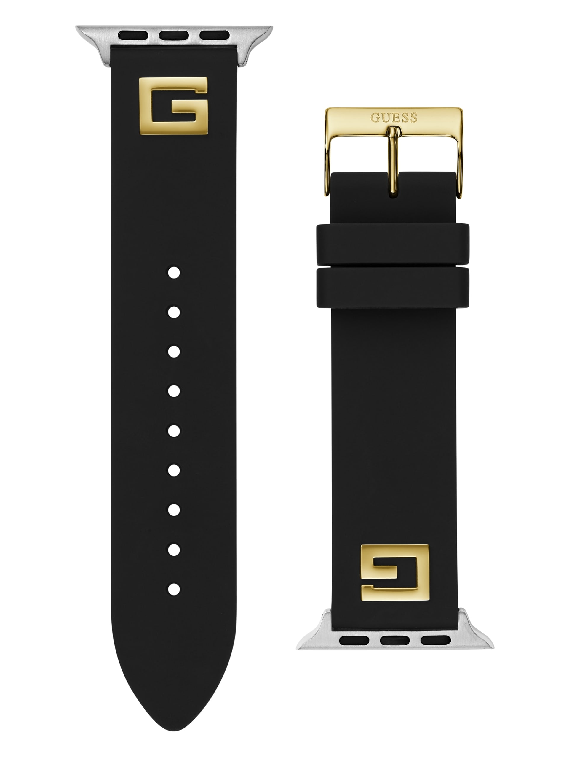 Pulseira de silicone preta de 42 a 44 mm para Apple Watch®